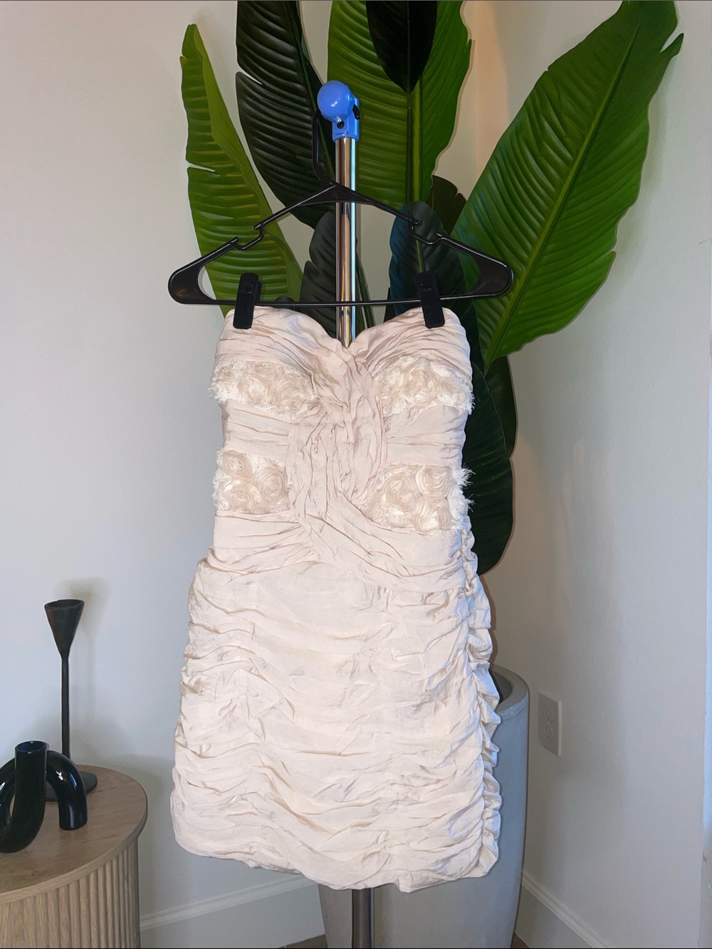 DO+BE Strapless Ruched Ivory Dress
